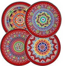 Rangoli Sticker Wall Floor Sticker For Home Decor 20x20 INCH Pack of 2