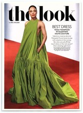 Tessa Thompson in Valentino Haute Couture Pinup Dress magazine CLIPPING photo