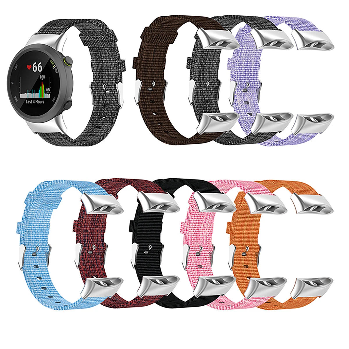 Nylon Canvas Watch Band Tool for Garmin forerunner 45 forerunner
