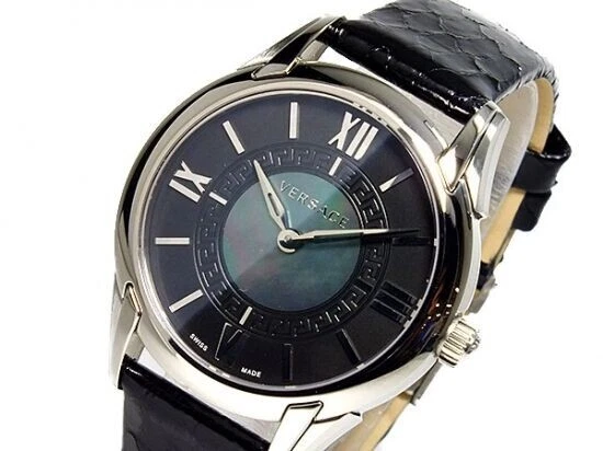 Orologio da donna Versace Dafne quadrante nero cinturino in pelle VFF010013