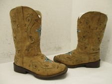 Roper Southwest Cross Square Toe Cowboy Boots Kids Sz 10 Style 09-018-1901-0990