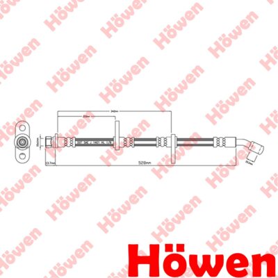 Fits Rover 45 400 200 MG ZR Honda Concerto + Other Models Brake Hose Rear Howen