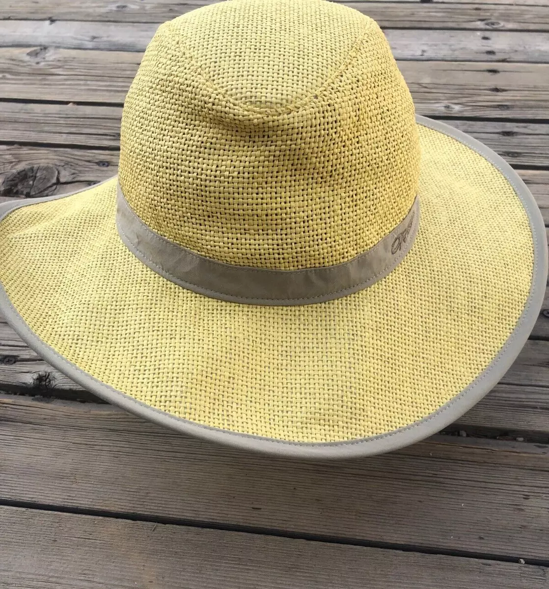 Outdoor Research Papyrus Brim Sun Hat Yellow Light Purple Hiking L Large