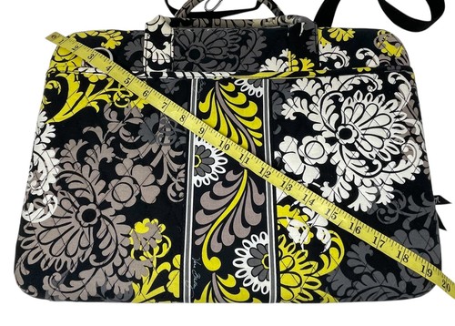 Vera Bradley-Hard Shell Laptop Case with Strap-Baroque-Black Yellow Gray-Retired - Picture 11 of 11