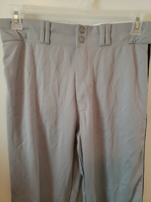 Men's EASTBAY Gray with Black Baseball Pants Stretch Belt Loop