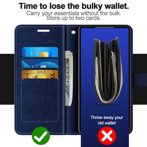 For Samsung Galaxy S25 Ultra Case Leather Magnetic Flip Wallet Shockproof Cover - Photo 30 sur 48