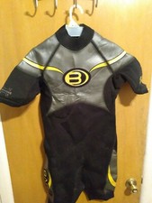 2/2 Bare PlaZma Shorty Wet Suit Black Gray And Yellow 28-30" Waist 32" Chest