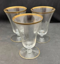 Tiffin-Franciscan Rims of Gold Ice Tea Glasses (set of 3)