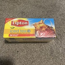 Lipton Family Sized Iced Unsweetened Tea, 100 Natural 24 New Sealed