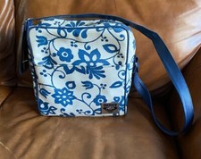 Vintage Roxy Crossbody Carry On Travel Bag Luggage Weekender Blue Hawaiian