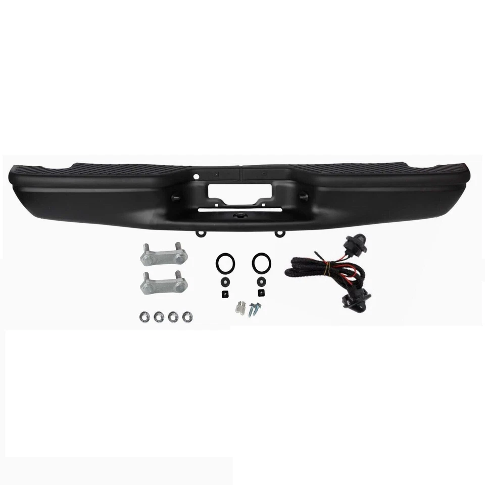 Black Rear Step Bumper Assembly For 1997-2003 Ford F-150 Flareside SuperCrew Foto 2 de 4