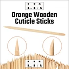 Orange Wood Cuticle Sticks Nail Art Cuticle Wooden Pusher Stick Remover Manicure