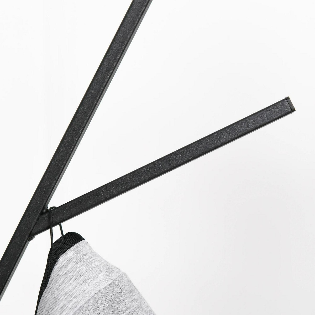 HOME BI Coat Rack Hat Stand Free Standing Display Hall Tree Metal Hat Hanger Garment Storage Holder With 9 Hooks For Clothes Hats And Scarves In Black,17.72" Wx17.72 Dx70.87 H (Black - Foto 4