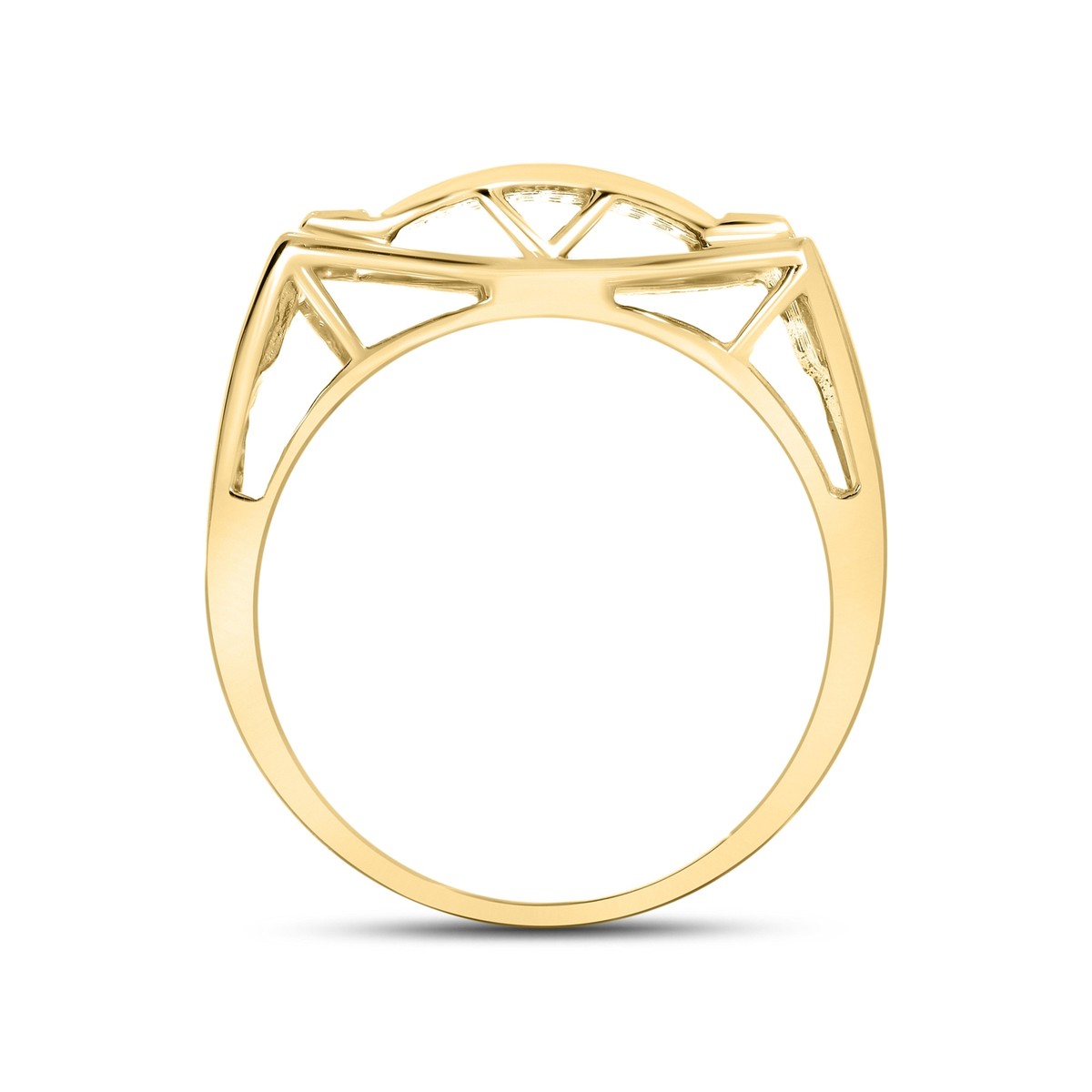 10k YELLOW GOLD 0.67 CTW Men's Diamond Ring | eBay