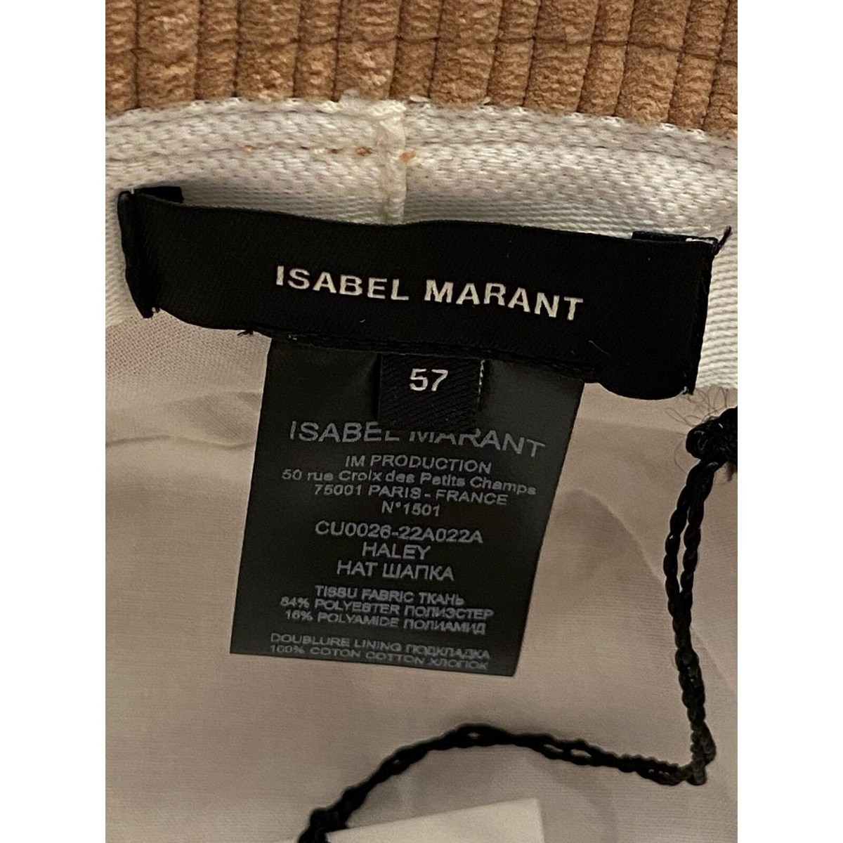 Isabel Marant Y2K Boho Haley Corduroy Bucket Hat Chestnut Brown Cotton Velvety Petra Cotton Corduroy Packable Bucket Hat - FINAL SALE  main image 4