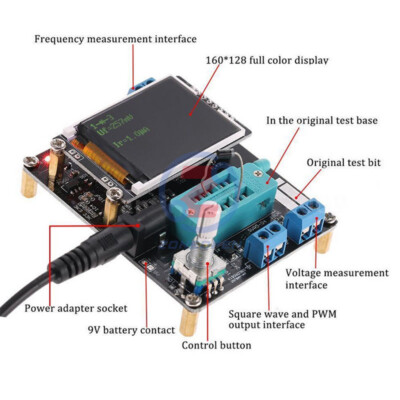 ESR Meter GM328B LCD Transistor Tester Diode PWM Square Wave Generator