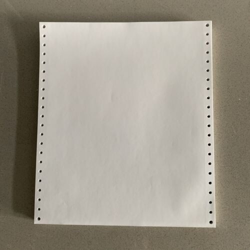 Continuous / Tractor Feed Dot Matrix Printer Paper 8 1/2" x 11" (100 sheets) - Picture 3 of 3