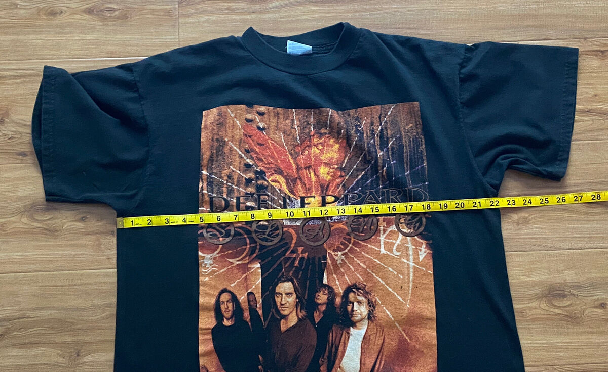 Vintage 1996 Def Leppard Slang Black Band T-Shirt Tultex Vintage 1996 Def Leppard Slang Black Band T-Shirt Tultex