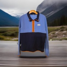 Cotopaxi Fleece Pullover Women  s Large Blue Navy Orange Amado Half Zip Outdoor