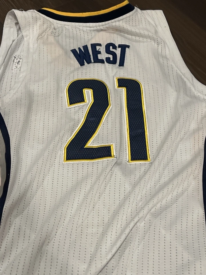 Винтажная футболка свингмена Adidas Indiana Pacers No21 David West | размер 48 (L/XL) - Изображение 2 из 3