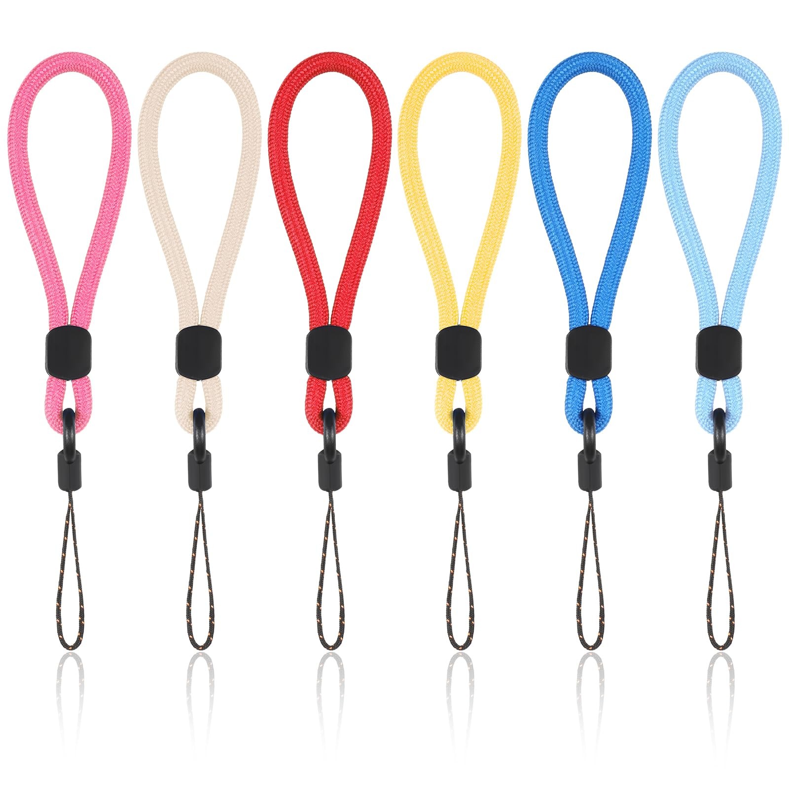 Adjustable Lanyard Wrist Strap Keychain Holder for ID Card Flashlight or Keys