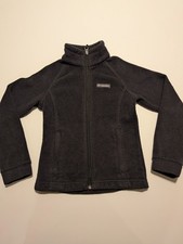 Columbia Kids Fleece Jacket Size Small 7 8 Black Full Zip Excellent