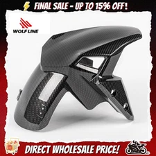 WOLFLINE Moto Mud Guard Fenders For Kawasaki Z900 2017-2024 Carbon Fiber Look