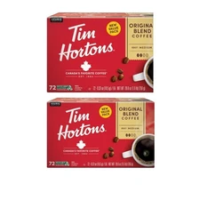 Tim Hortons Original Blend K-Cups Medium Roast 72ct × 2 | 144 Pods for Keurig
