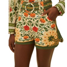 FARM RIO New in package XL 33 - Sand Garden Tapestry Shorts belted high waisted