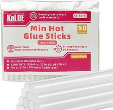 50PCS Mini Hot Glue Sticks - Clear 4" x 0.27" for Crafts & Repairs 0.38 per gallon