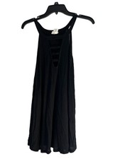 BiBi Womens Tank Top Decorative Front Black Size L