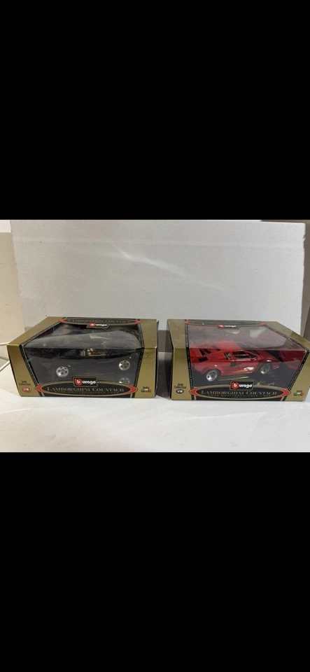 Lote de 2 Lamborghini Countach BURAGO 1/18 Die Cast Colección Oro Foto 4 de 4