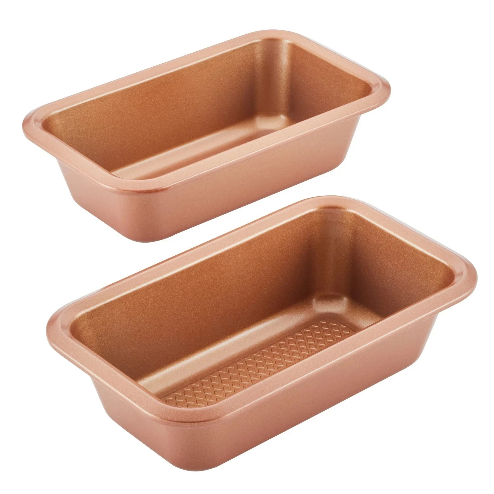 Curry Bakeware Nonstick Meatloaf/Loaf Pan Set, Two 9 Inch x 5 Inch, Copper