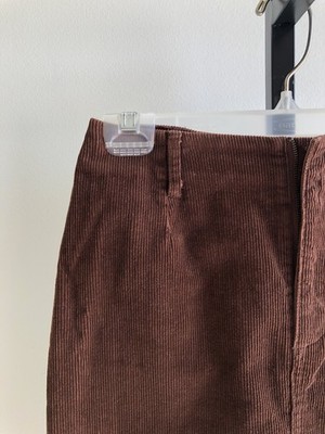 Vintage Esprit Women's Chocolate Brown Corduroy Skirt Mini US 7/8 A line Y2K