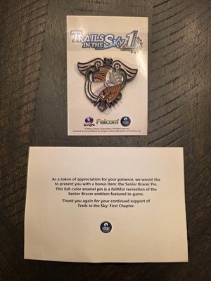 Trails In The Sky 1st Chapter Senior Bracer Pin New