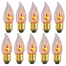 Christmas Decorations, E26 Upgraded Flame Light Bulbs, Flickering Fire Light ...