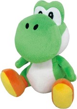 Super Mario All Star Collection 1416 Yoshi Stuffed Plush, 8",Multi-colored