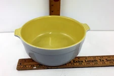 Hall Ovenware Casserole Gray Yellow Interior Exclusive General Electric No Lid