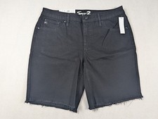 Seven7 - Relaxed Bermuda Shorts - Women's - Denim Mid Rise - Size: 8
