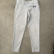 Under Armour Youth Baseball Pants Gray YXS Unisex 100 Polyester