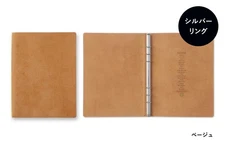 PLOTTER 5001 6-Ring Leather Binder Pueblo A5 Size Planner Cover Beige NEW JP