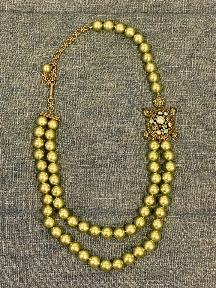 Raro Juego de Pendientes Pulsera Tortuga A Juego HEIDI DAUS Swarovski De Colección Foto 4 de 4