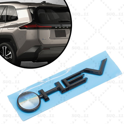 Glossy Black HEV Emblem Sticker Badge For RAV4 Highlander Camry Prius 3D Raised