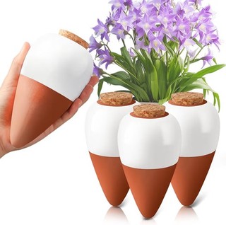 Terracotta Watering Spikes 4 Pack Ollas Self Watering Plant Globes Slow Release