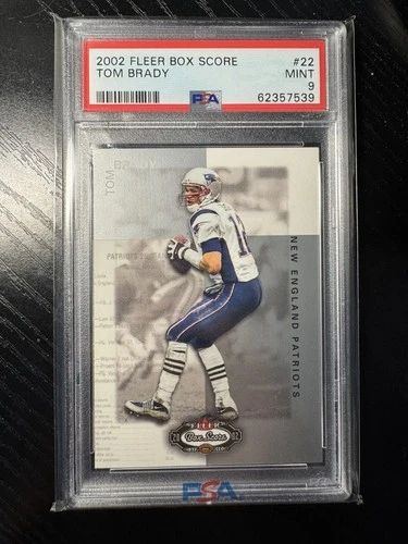 2002 Fleer Box Score Tom Brady PSA 9 Mint #22 EARLY CAREER CARD