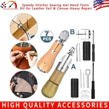 Speedy Stitcher Sewing Awl Hand Tools Kit for Leather Sail & Canvas Heavy Repair