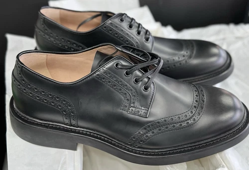 Spazzola Bottega Veneta BV Level stringata Tokyo vitello ebano taglia EU 45 nuova imballata