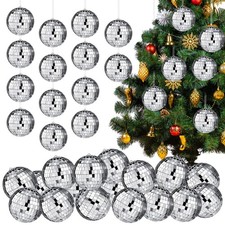 17 Pack Large Disco Ball Small Hanging Mirror Disco Decorations for Party Wed...