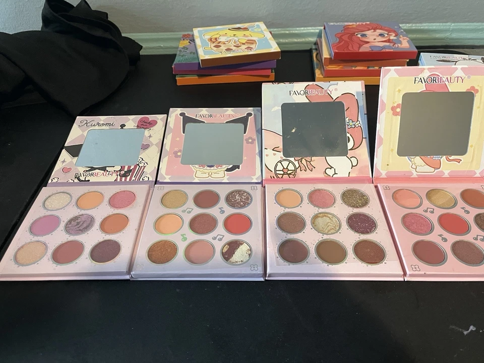 Hello Kitty Kuromi Make Up Set Eye Shadows Pallets Set Of 4 - Image 2 of 2
