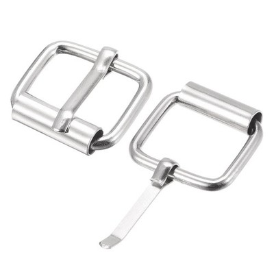 15mm (0.59'') Metal Wheel Belt Buckles Bags Straps Silver Tone 20pcs